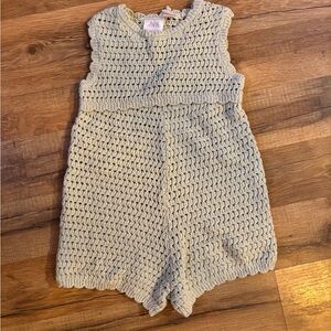 Zara Kids Green Knit Romper